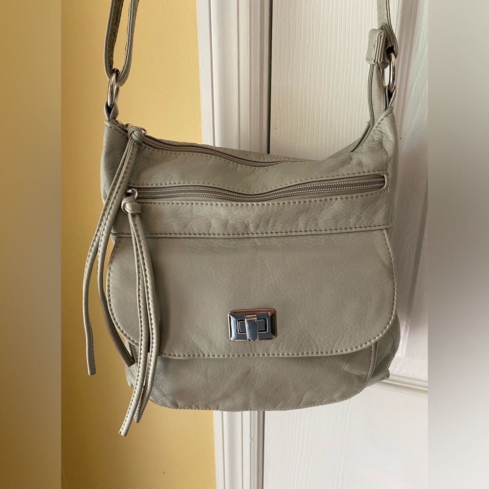 Bueno purse, gray, crossbody
